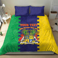 Personalised Mauritius Bedding Set Coat Of Arms Mix Paisley Pattern