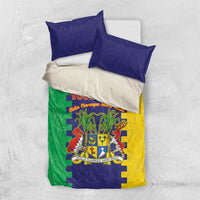 Personalised Mauritius Bedding Set Coat Of Arms Mix Paisley Pattern