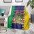 Personalised Mauritius Blanket Coat Of Arms Mix Paisley Pattern