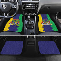 Personalised Mauritius Car Mats Coat Of Arms Mix Paisley Pattern
