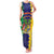 Personalised Mauritius Family Matching Tank Maxi Dress and Hawaiian Shirt Coat Of Arms Mix Paisley Pattern