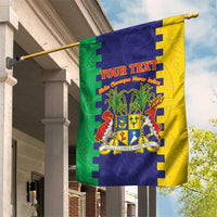 Personalised Mauritius Garden Flag Coat Of Arms Mix Paisley Pattern