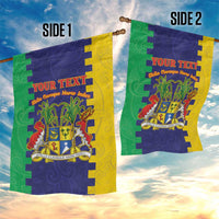 Personalised Mauritius Garden Flag Coat Of Arms Mix Paisley Pattern