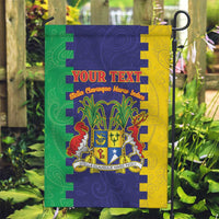 Personalised Mauritius Garden Flag Coat Of Arms Mix Paisley Pattern