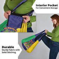 Personalised Mauritius Grocery Bag Coat Of Arms Mix Paisley Pattern