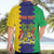 Personalised Mauritius Hawaiian Shirt Coat Of Arms Mix Paisley Pattern