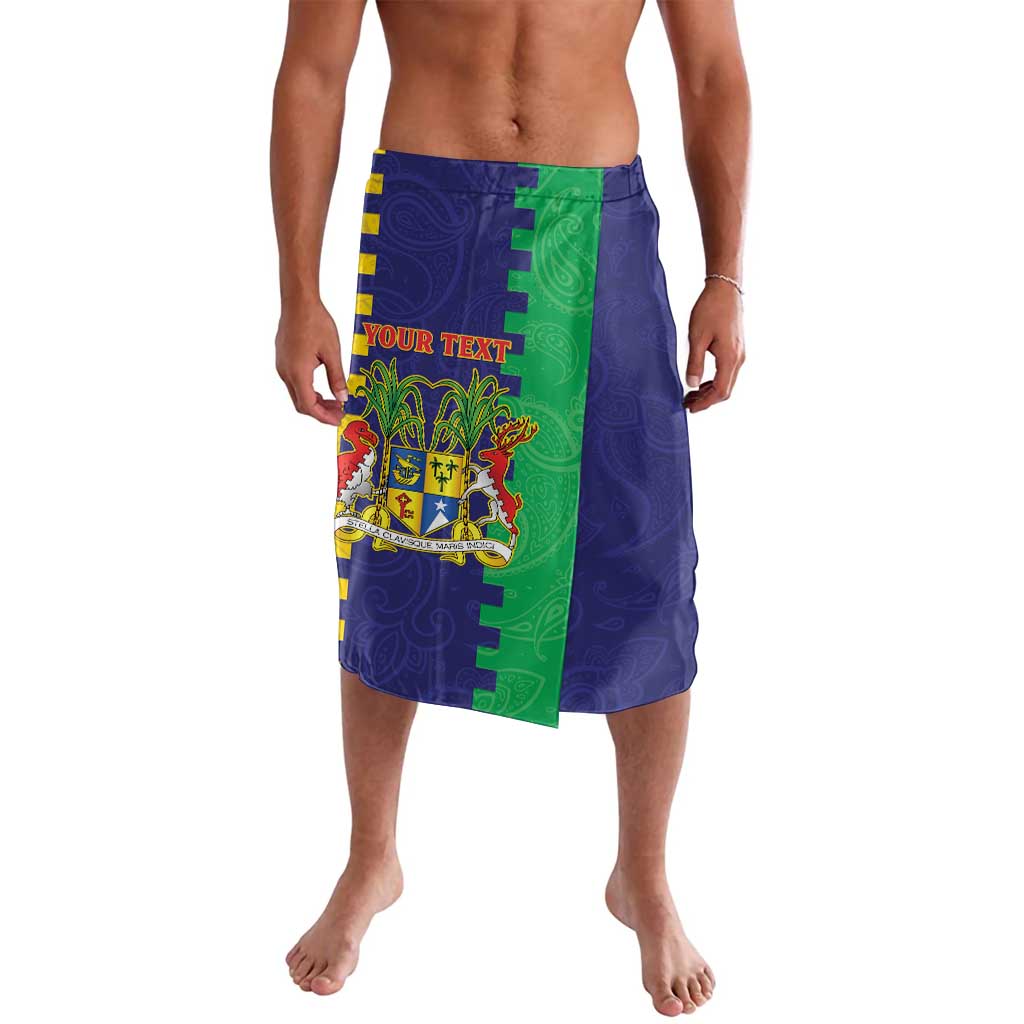 Personalised Mauritius Lavalava Coat Of Arms Mix Paisley Pattern