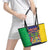 Personalised Mauritius Leather Tote Bag Coat Of Arms Mix Paisley Pattern
