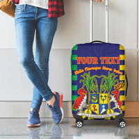Personalised Mauritius Luggage Cover Coat Of Arms Mix Paisley Pattern