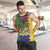 Personalised Mauritius Men Tank Top Coat Of Arms Mix Paisley Pattern