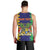 Personalised Mauritius Men Tank Top Coat Of Arms Mix Paisley Pattern