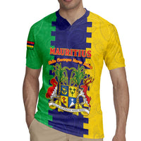 Personalised Mauritius Rugby Jersey Coat Of Arms Mix Paisley Pattern