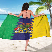 Personalised Mauritius Sarong Coat Of Arms Mix Paisley Pattern