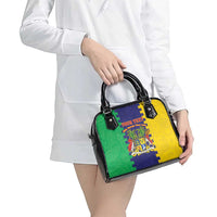 Personalised Mauritius Shoulder Handbag Coat Of Arms Mix Paisley Pattern