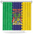 Personalised Mauritius Shower Curtain Coat Of Arms Mix Paisley Pattern