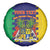 Personalised Mauritius Spare Tire Cover Coat Of Arms Mix Paisley Pattern