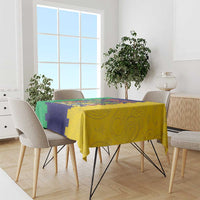 Personalised Mauritius Tablecloth Coat Of Arms Mix Paisley Pattern