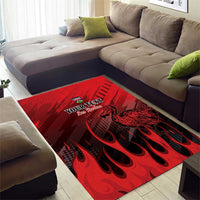 Personalised Mauritius Football Area Rug Allez Les Dodos Grunge Style