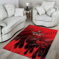 Personalised Mauritius Football Area Rug Allez Les Dodos Grunge Style