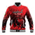 Personalised Mauritius Football Baseball Jacket Allez Les Dodos Grunge Style