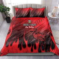 Personalised Mauritius Football Bedding Set Allez Les Dodos Grunge Style