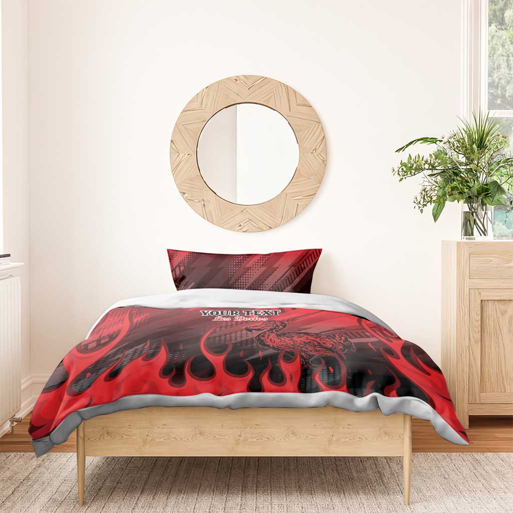 Personalised Mauritius Football Bedding Set Allez Les Dodos Grunge Style