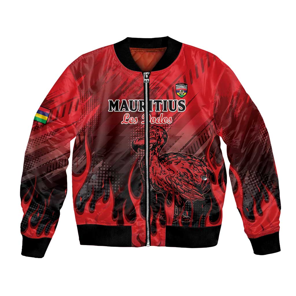 Personalised Mauritius Football Bomber Jacket Allez Les Dodos Grunge Style