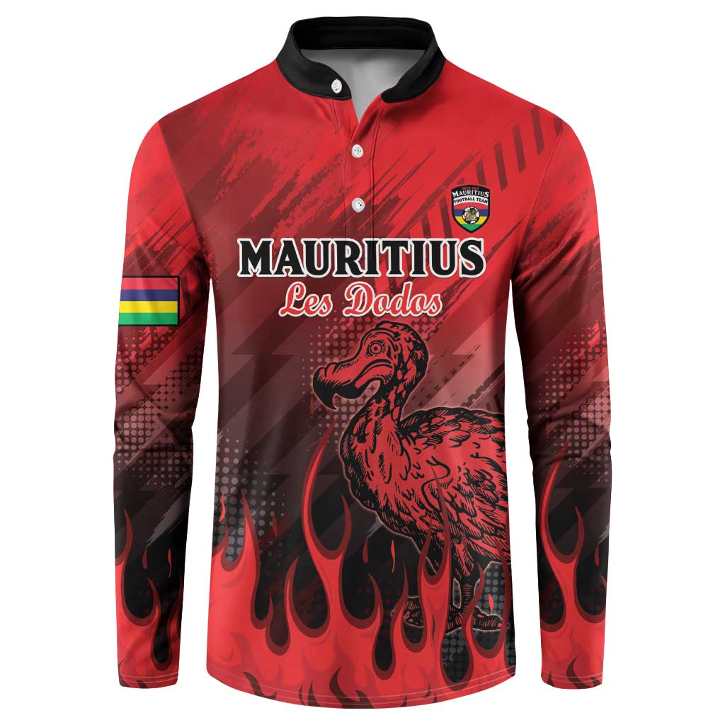 Personalised Mauritius Football Button Sweatshirt Allez Les Dodos Grunge Style