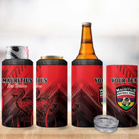 Personalised Mauritius Football 4 in 1 Can Cooler Tumbler Allez Les Dodos Grunge Style