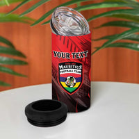 Personalised Mauritius Football 4 in 1 Can Cooler Tumbler Allez Les Dodos Grunge Style