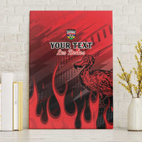 Personalised Mauritius Football Canvas Wall Art Allez Les Dodos Grunge Style