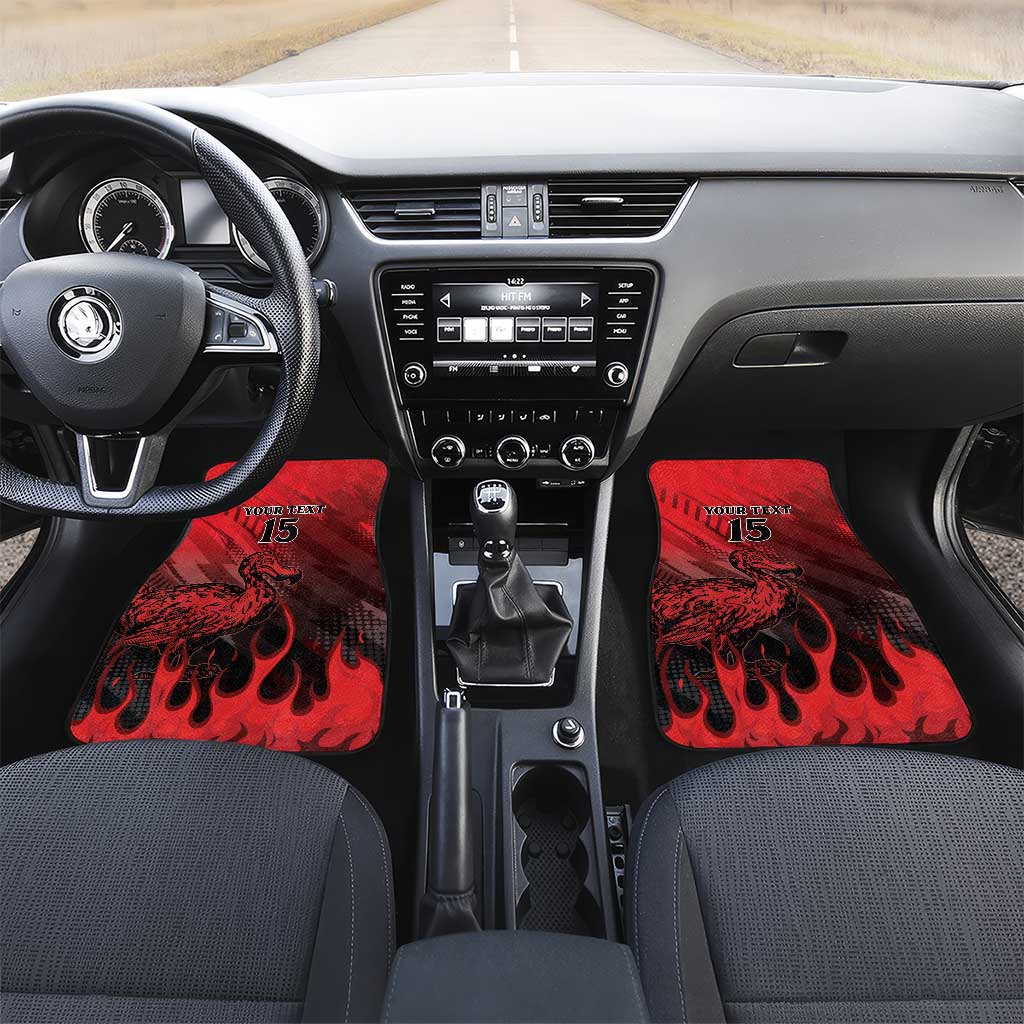 Personalised Mauritius Football Car Mats Allez Les Dodos Grunge Style