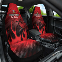 Personalised Mauritius Football Car Seat Cover Allez Les Dodos Grunge Style