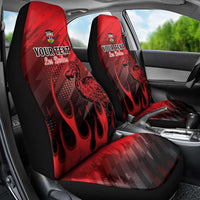 Personalised Mauritius Football Car Seat Cover Allez Les Dodos Grunge Style