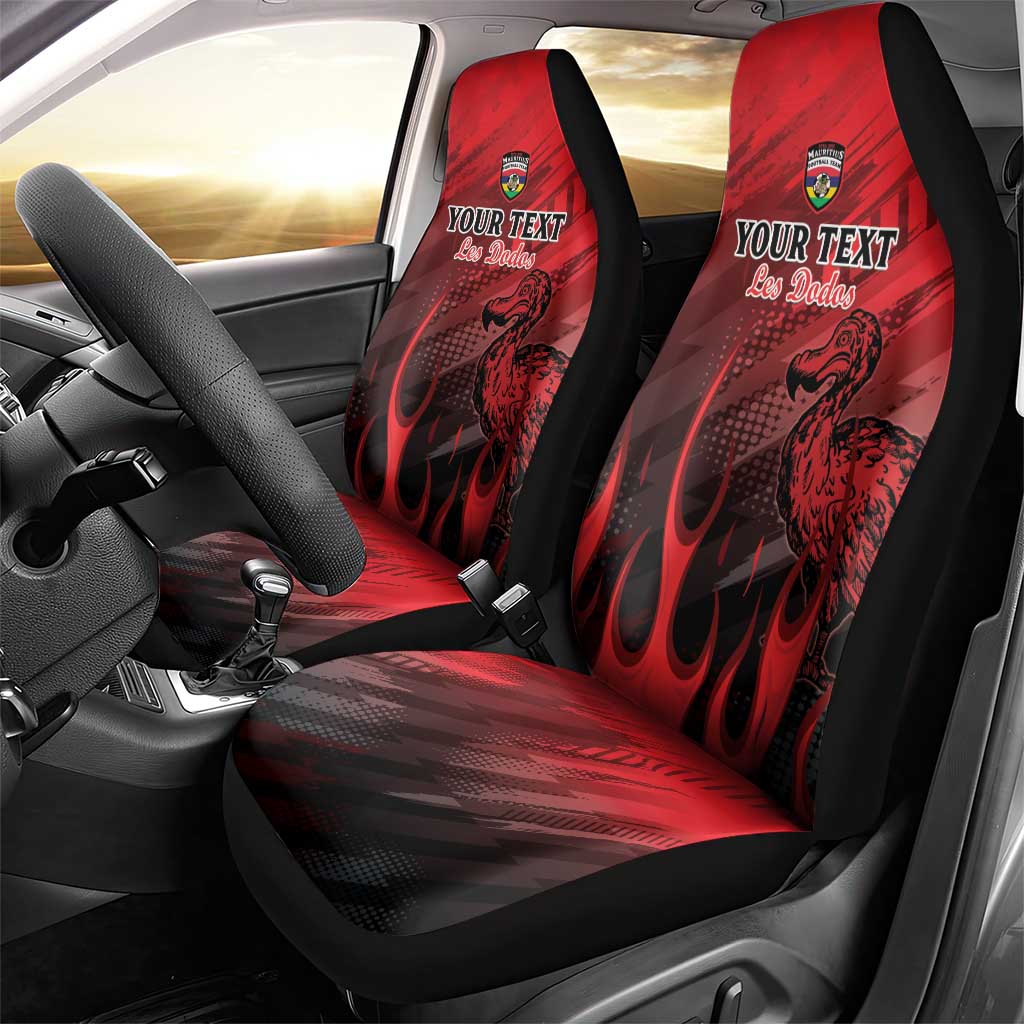 Personalised Mauritius Football Car Seat Cover Allez Les Dodos Grunge Style