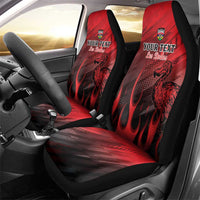 Personalised Mauritius Football Car Seat Cover Allez Les Dodos Grunge Style