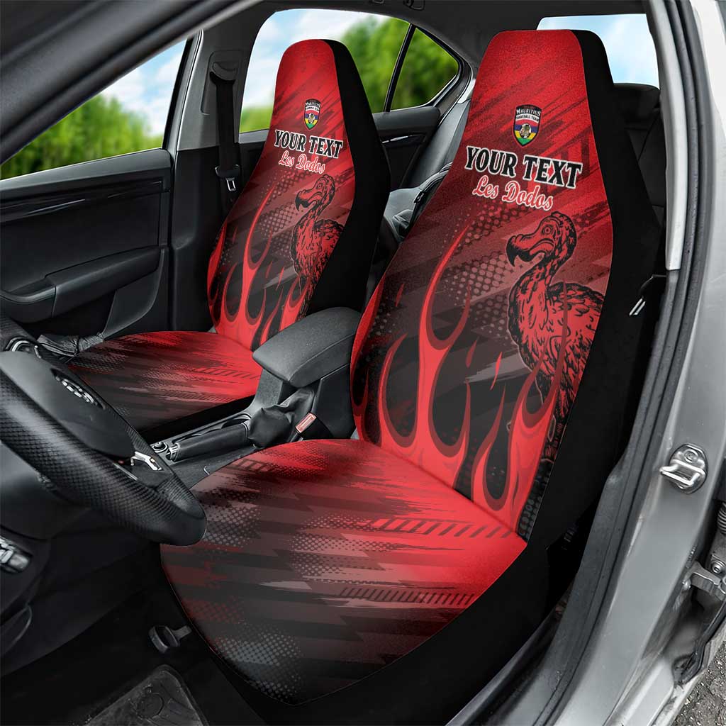 Personalised Mauritius Football Car Seat Cover Allez Les Dodos Grunge Style
