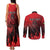 Personalised Mauritius Football Couples Matching Tank Maxi Dress and Long Sleeve Button Shirt Allez Les Dodos Grunge Style