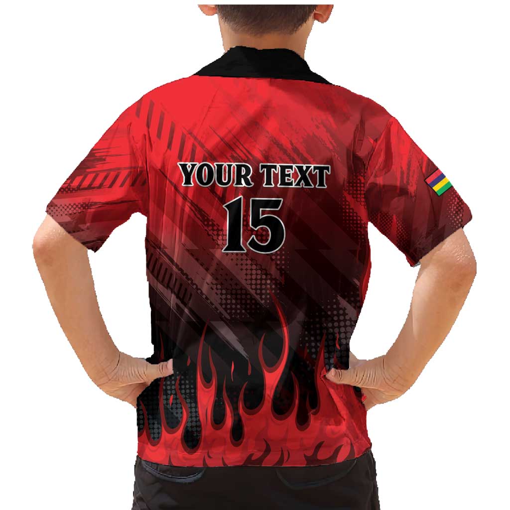 Personalised Mauritius Football Family Matching Mermaid Dress and Hawaiian Shirt Allez Les Dodos Grunge Style