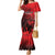 Personalised Mauritius Football Family Matching Mermaid Dress and Hawaiian Shirt Allez Les Dodos Grunge Style