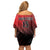 Personalised Mauritius Football Family Matching Off Shoulder Short Dress and Hawaiian Shirt Allez Les Dodos Grunge Style