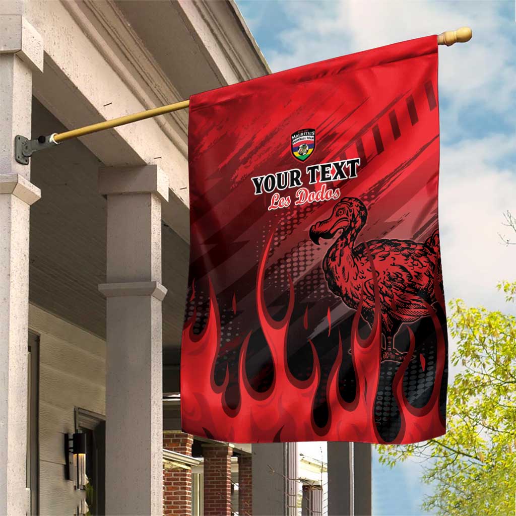 Personalised Mauritius Football Garden Flag Allez Les Dodos Grunge Style