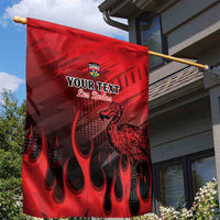 Personalised Mauritius Football Garden Flag Allez Les Dodos Grunge Style