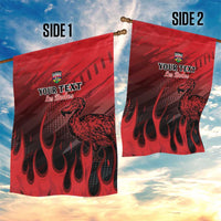 Personalised Mauritius Football Garden Flag Allez Les Dodos Grunge Style