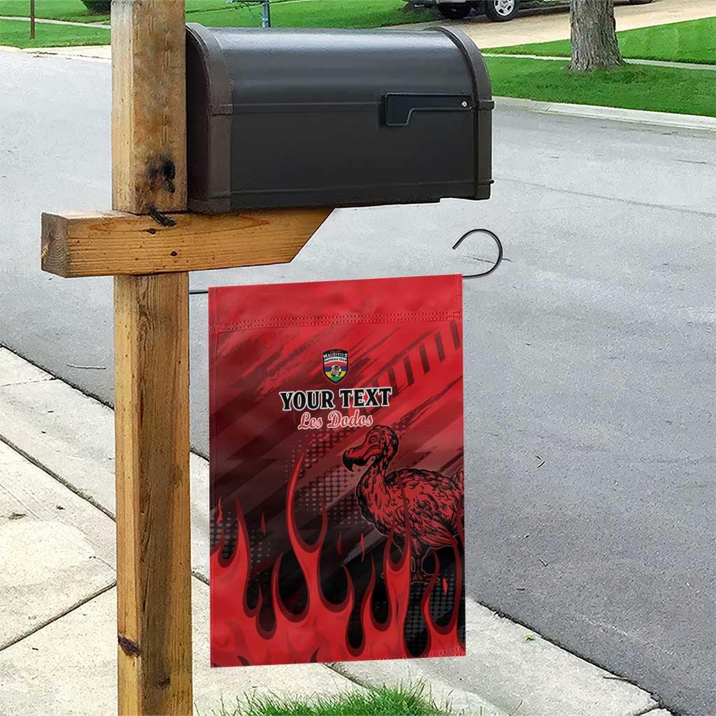 Personalised Mauritius Football Garden Flag Allez Les Dodos Grunge Style