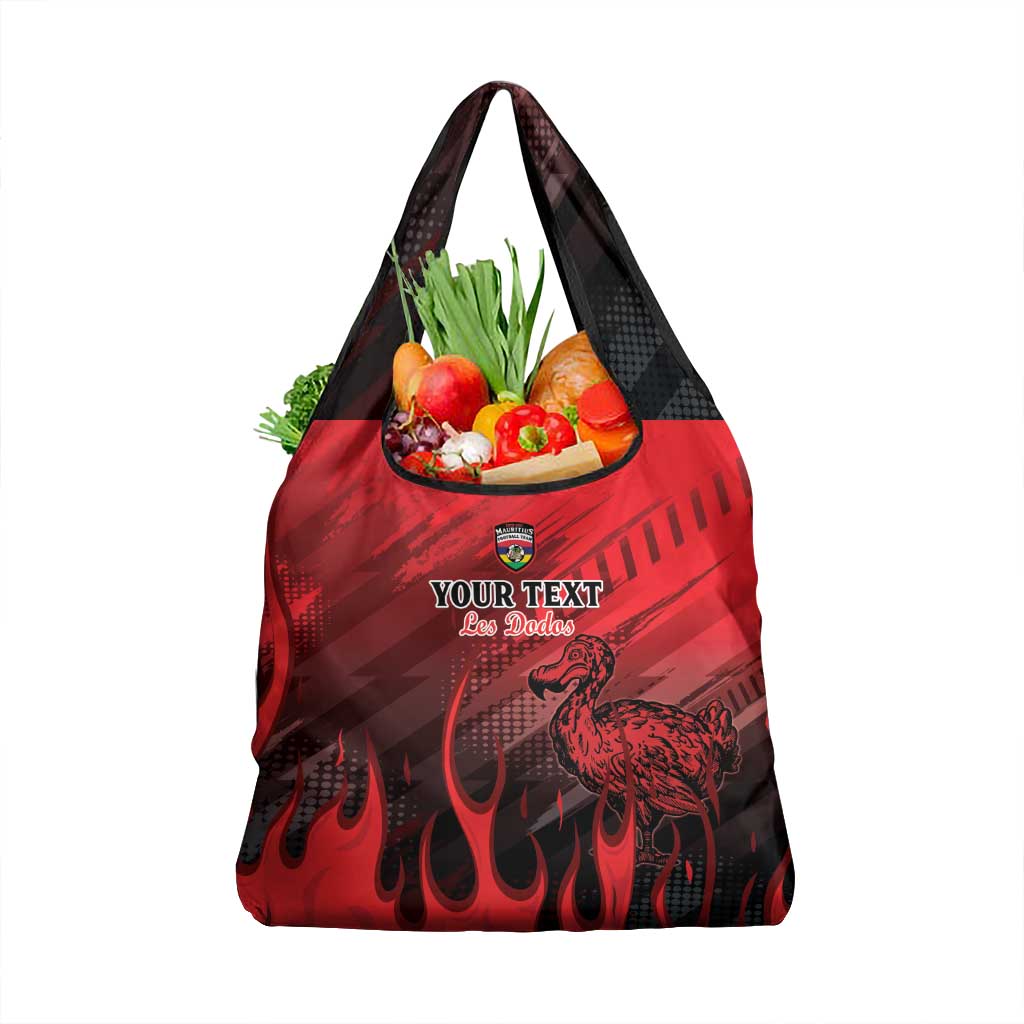 Personalised Mauritius Football Grocery Bag Allez Les Dodos Grunge Style