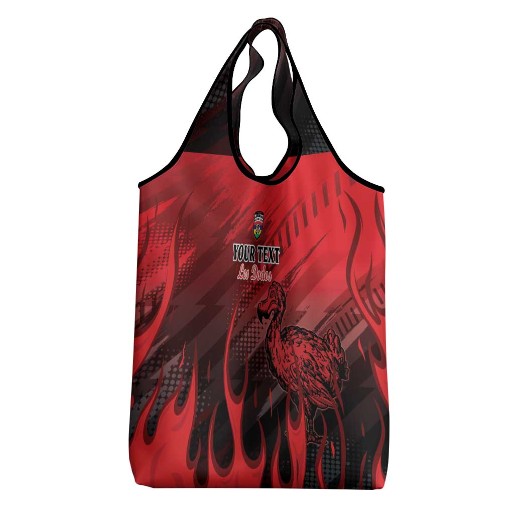 Personalised Mauritius Football Grocery Bag Allez Les Dodos Grunge Style
