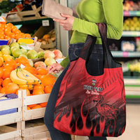 Personalised Mauritius Football Grocery Bag Allez Les Dodos Grunge Style