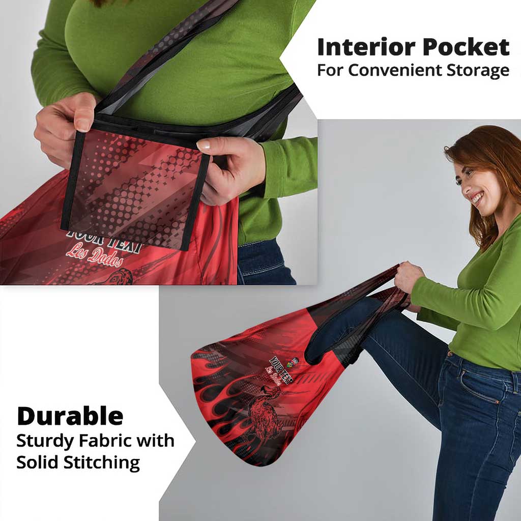 Personalised Mauritius Football Grocery Bag Allez Les Dodos Grunge Style