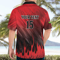 Personalised Mauritius Football Hawaiian Shirt Allez Les Dodos Grunge Style